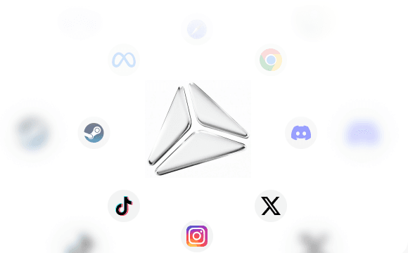 ProxyShard works with Meta, Chrome, Discord, Steam, TikTok, X and Instagram