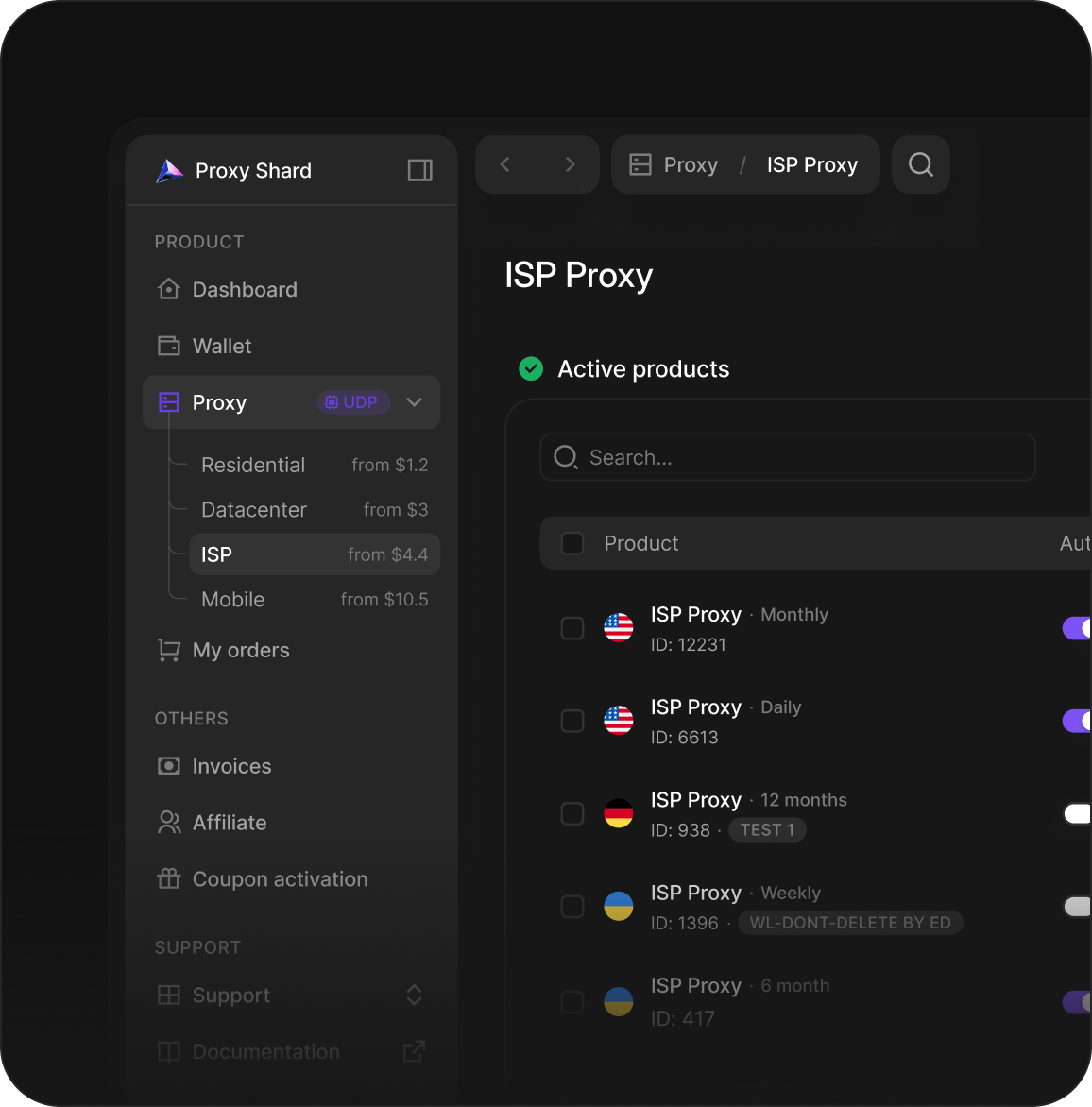 ISP Proxy Feature
